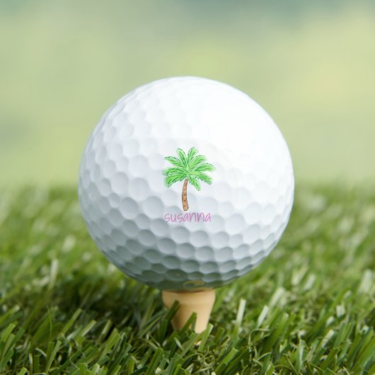 Preppy Palm Tree Custom Carbon Fiber Golfballen (Insitu Shirt)
