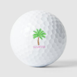 Preppy Palm Tree Custom Carbon Fiber Golfballen