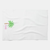 Preppy Palm Tree gepersonaliseerd Theedoek (Horizontaal)