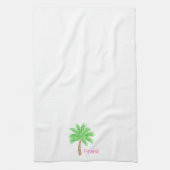 Preppy Palm Tree gepersonaliseerd Theedoek (Verticaal)