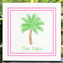Preppy Palm Tree Gepersonaliseerde Rand