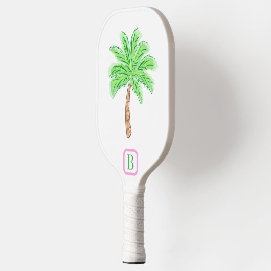 Preppy Palm Tree Monogram Carbon Fiber Pickleb Pickleball Paddle (Links)