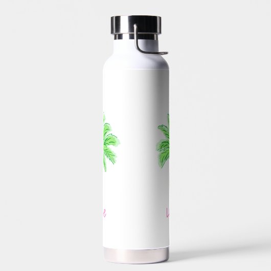Preppy Palm Tree Personalized  Waterfles (Links)