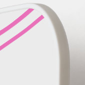 Preppy Palm Tree Roze Strepen Pickleball Paddle (Links Detail)