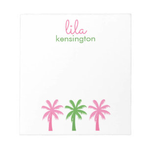 Preppy Palm Trees Aangepaste Blocnote