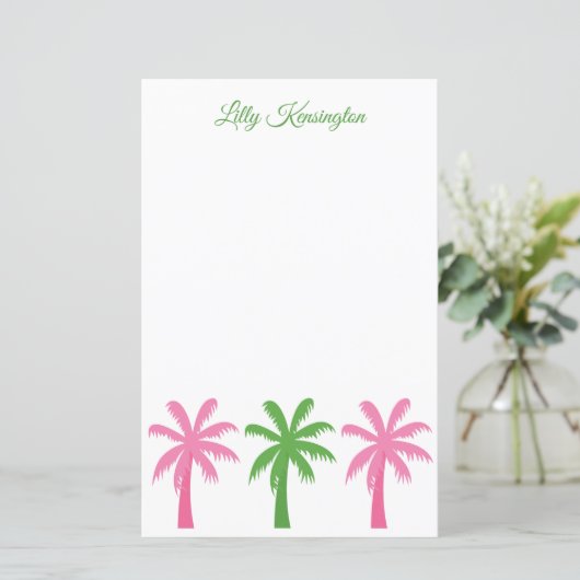Preppy Palm Trees - Aangepaste schrijfkunst (Staand voorkant)