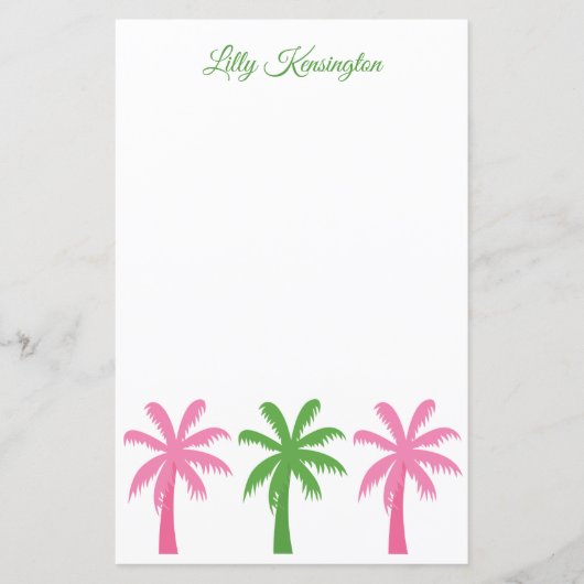 Preppy Palm Trees - Aangepaste schrijfkunst (Voorkant)
