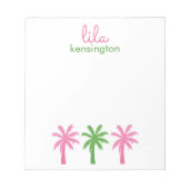 Preppy Palm Trees Gepersonaliseerd Notitieblok (Voorkant)