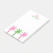 Preppy Palm Trees Gepersonaliseerde Post-it Notiti Post-it® Notes (Schuin)