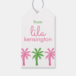 Preppy Palm Trees Personalized Gift Labels Cadeaulabel