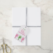 Preppy Palm Trees Personalized Gift Labels Cadeaulabel (Met Touw)