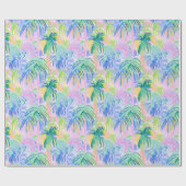 Preppy Palm Trees Wrapping Paper Cadeaupapier (Vlak)