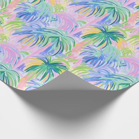 Preppy Palm Trees Wrapping Paper Cadeaupapier (Hoek)