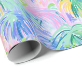 Preppy Palm Trees Wrapping Paper Cadeaupapier (Rol Hoek)