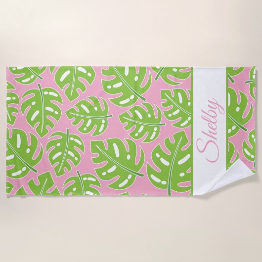 Preppy Palms Persoonlijke handdoek (Voorkant)