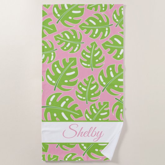 Preppy Palms Persoonlijke handdoek (Voorkant)