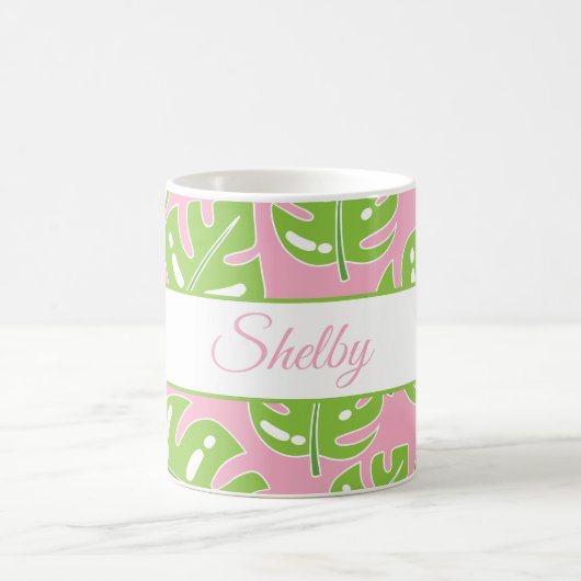 Preppy Palms - Persoonlijke sleepbogen Koffiemok (Center)