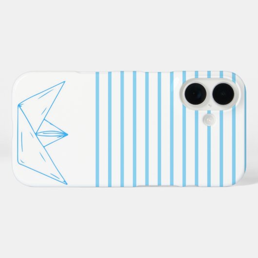 Preppy Paper Sailboat  Case-Mate iPhone Case (Achterkant (horizontaal))