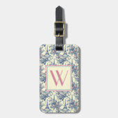 Preppy Parijse toiletmonogram Bagagelabel (Voorkant verticaal)