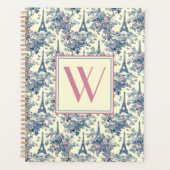 Preppy Parijse toiletmonogram Planner (Voorkant)