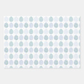 Preppy Pasen Blauw en Groen Hortensia Bow Trellis Inpakpapier Vel (Voorkant 2)