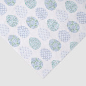 Preppy Pasen Blauw en Groen Hortensia Bow Trellis Tissuepapier (Detail)
