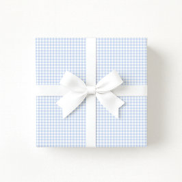Preppy Pastel blue Gingham Wrapping Paper Cadeaupapier