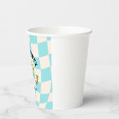 Preppy Pastel Blue Y2K Retro Verjaardagspapier Bor Papieren Bekers (Links)