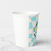 Preppy Pastel Blue Y2K Retro Verjaardagspapier Bor Papieren Bekers (Rechts)