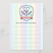 Preppy Pastel Eindfeest Bruidsfeest Advieskaart (Voorkant)