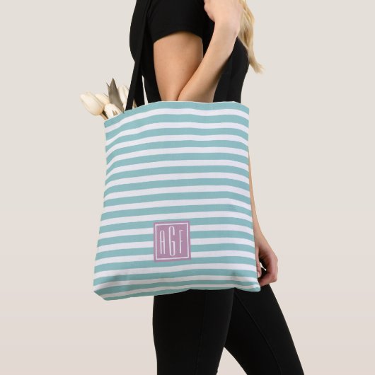 Preppy pastel gestript Tas (Dichtbij)