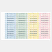 Preppy Pastel Gingham Kindernaam Labels (Vel)