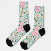 Preppy Pastel Kerstboom Soks