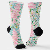 Preppy Pastel Kerstboom Soks Sokken (Gebogen)