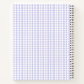Preppy & Pastel Lavender Gingham Notitieboek (Achterkant)