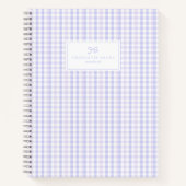 Preppy & Pastel Lavender Gingham Notitieboek (Voorkant)