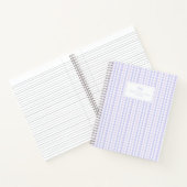 Preppy & Pastel Lavender Gingham Notitieboek (Binnen)