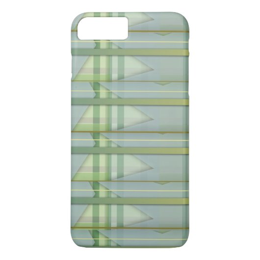 Preppy Pastel Plaid Zachte Kleuren Iphone Case (Achterkant)