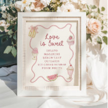 Preppy Pastel Roze Strepen Dessert Bar