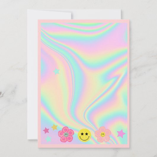 Preppy Pastel Roze Y2K Slaap Over Verjaardag Kaart (Achterkant)