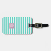 Preppy Pastel Triple Monogram Bagagelabel (Voorkant horizontaal)