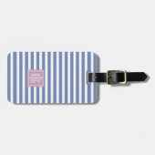 Preppy Pastel Triple Monogram Bagagelabel (Voorkant horizontaal)