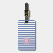 Preppy Pastel Triple Monogram Bagagelabel (Voorkant verticaal)