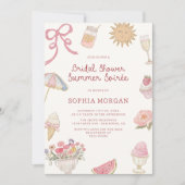 Preppy Pastel Vrijgezellenfeest Summer Soiree Kaart (Voorkant)