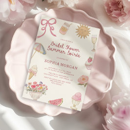 Preppy Pastel Vrijgezellenfeest Summer Soiree Kaart