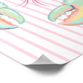 Preppy Pastel Watercolor Kreeft Poster (Hoek)