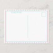 Preppy Pastel Waterverf Kreeft Monogram Briefkaart (Achterkant)