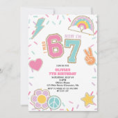 Preppy Patch 67 7de verjaardag Kaart (Voorkant)