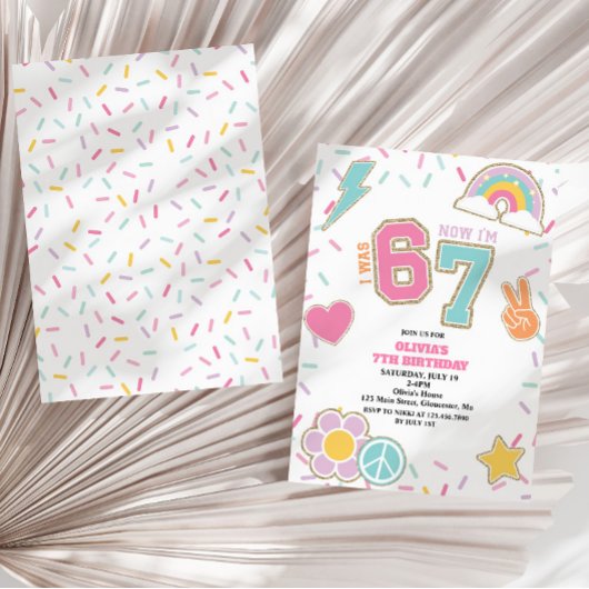 Preppy Patch 67 7de verjaardag Kaart