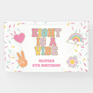 Preppy Patch Eight is een sfeer 8e Verjaardag Spandoek